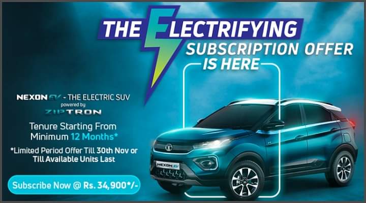 Tata Nexon EV New Subscription Plan Starts From Rs 34,900 Per Month