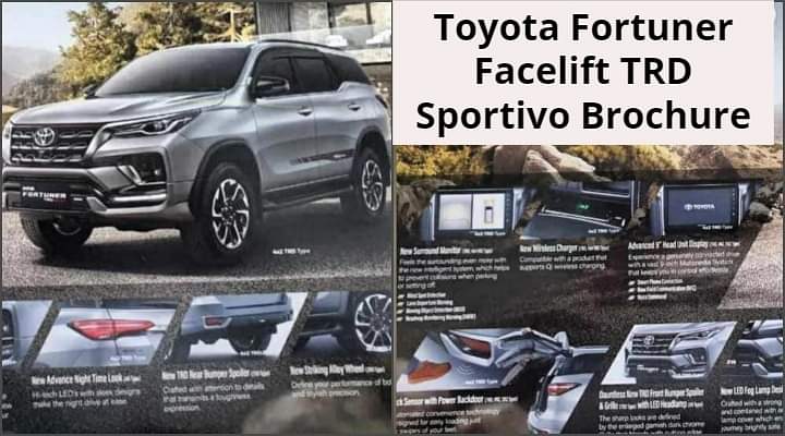 Toyota Fortuner Facelift TRD Sportivo Brochure Leaked - Details