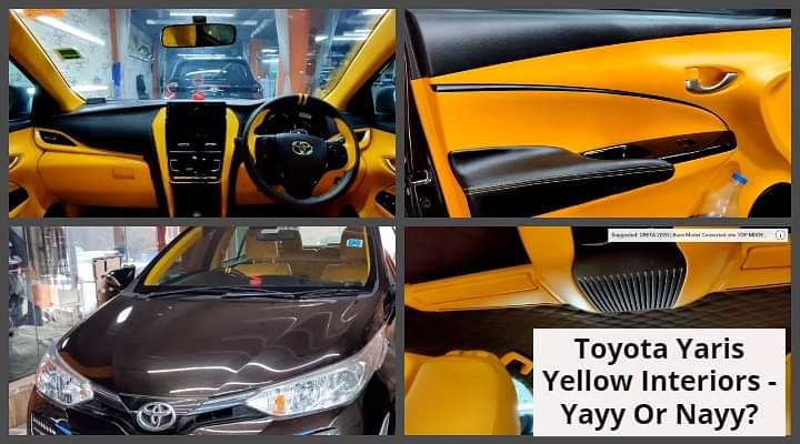 Toyota Yaris Interiors Modified In Yellow Colour - Crap Job?