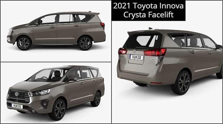 2021 Toyota Innova Crysta Facelift Based On A 3D Model - Images