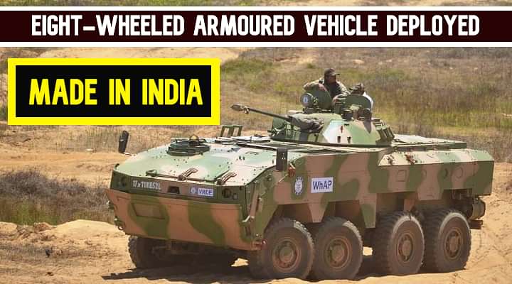 DRDO's Made-In-India Eight-Wheel Armoured Vehicle Deployed In Leh