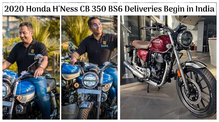 2020 Honda H'Ness CB 350 BS6 Deliveries Begin in India - Meet The First Owner!