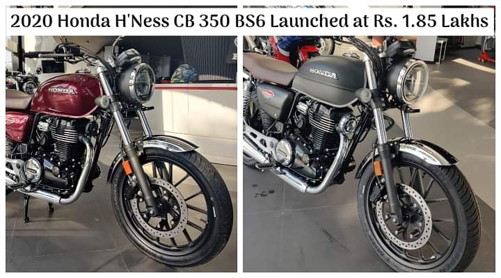 2020 Honda H'Ness CB 350 BS6 Price is Rs 1.85 Lakhs; DLX vs DLX Pro - Details