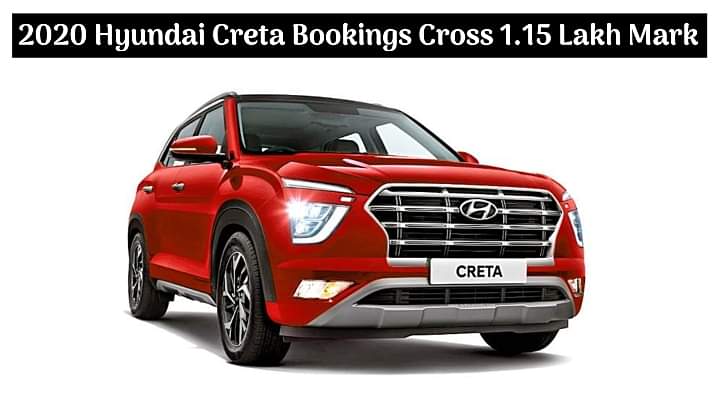 2020 Hyundai Creta Bookings Cross 1.15 Lakh Mark - All Details