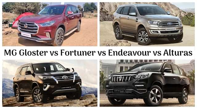 2020 MG Gloster vs Toyota Fortuner vs Ford Endeavour vs Mahindra Alturas G4 BS6 - Spec Comparison