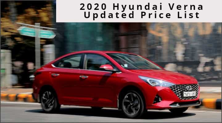 2020 Hyundai Verna Becomes Expensive - Check Updated Price List 2020 Hyundai Verna Becomes Expensive - Check Updated Price List
