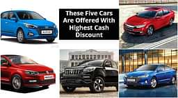 Five Cars Offering Up To Rs 2.50 Lakh Cash Discount For October 2020