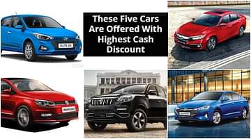 Five Cars Offering Up To Rs 2.50 Lakh Cash Discount For October 2020