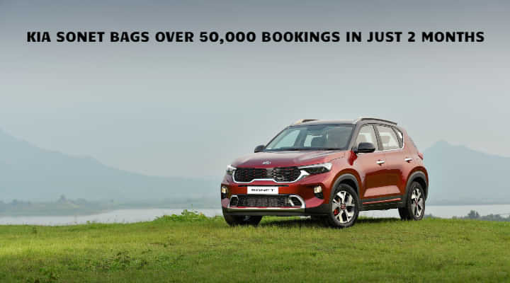 Kia Sonet Breaks Another Record - Bags Over 50,000 Bookings in Just 2 Months Kia Sonet Breaks Another Record - Bags Over 50,000 Bookings in Just 2 Months