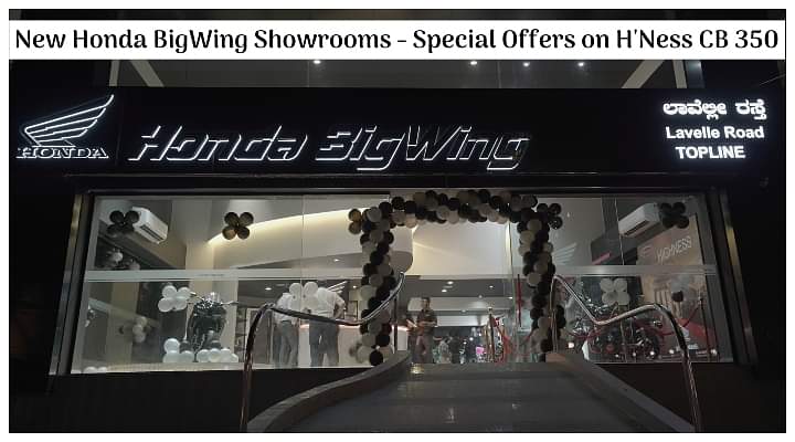 Honda Inaugurates Two New BigWing TopLine Showrooms in India; Special Finance Offers on H'Ness CB 350 - All Details