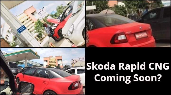 Skoda Rapid CNG Spied In Pune - Is It With The 1.0L Turbo Petrol Motor?