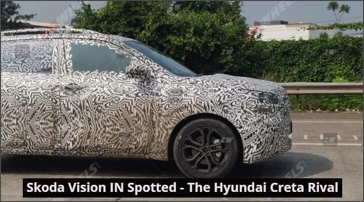 Hyundai Creta Rival Skoda Vision IN Spied On Indian Roads - Images