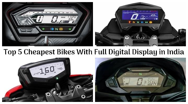 Top 5 Cheapest Bikes With Full Digital Display in India - Honda SP 125 To TVS Apache 160 4V BS6!