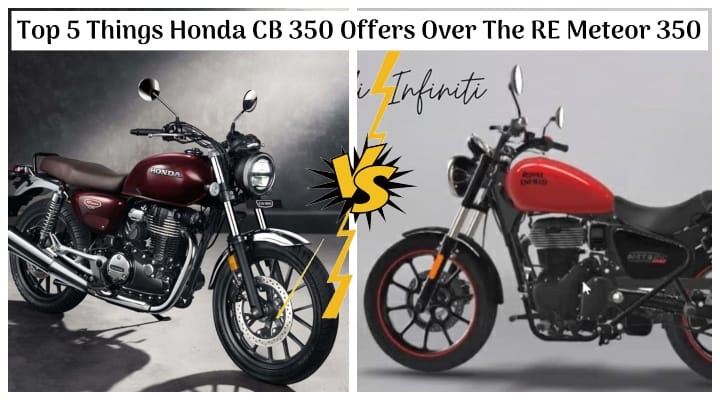 Top 5 Things Honda H'Ness CB 350 BS6 Offers Over The Upcoming Royal Enfield Meteor 350 - All Details Top 5 Things Honda H'Ness CB 350 BS6 Offers Over The Upcoming Royal Enfield Meteor 350 - All Details