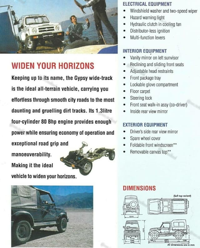 Maruti Gypsy King Brochure
