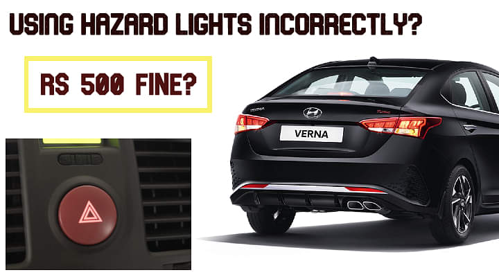 Using Hazard Lights Incorrectly? Get Ready To Pay A Fine Of Rs 500!