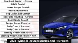 2020 Hyundai i20 Accessories And Its Price - All Details