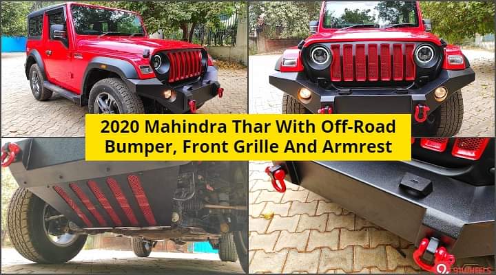 2020 Mahindra Thar With Off-Road Bumper, Rear Arm Rest And More - Video