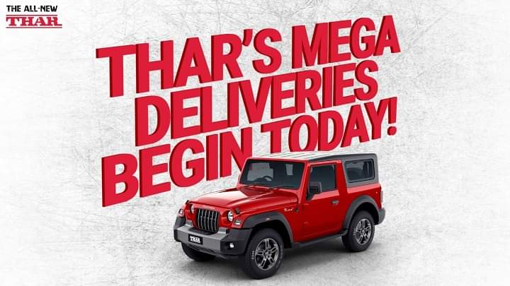 Mahindra To Deliver 500 Units Of 2020 Thar In Just Two Days