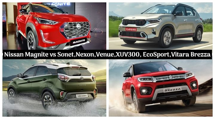 New 2020 Nissan Magnite vs Kia Sonet vs Tata Nexon vs Hyundai Venue vs ...