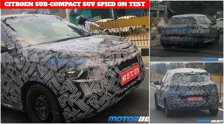 Citroen Sub-compact SUV Spied on Test in India Once Again Citroen Sub-compact SUV Spied on Test in India Once Again