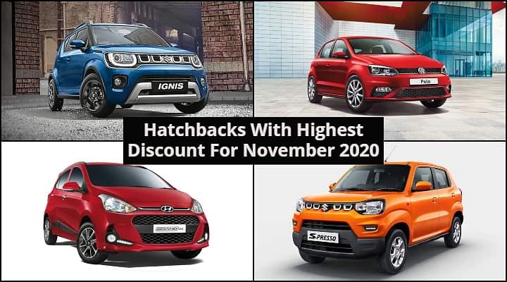 Hatchbacks With Highest Discount For November 2020 - Details