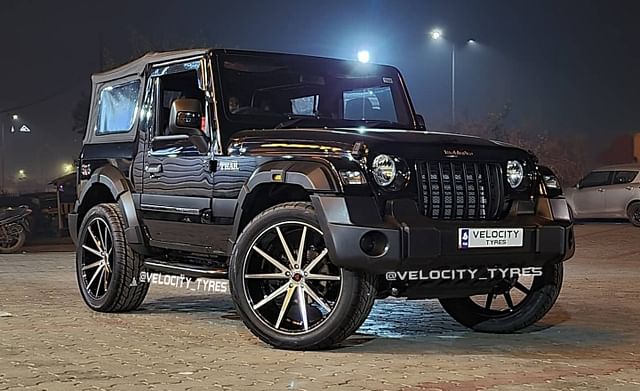 Modified 2020 Mahindra Thar 22-inch alloy wheels