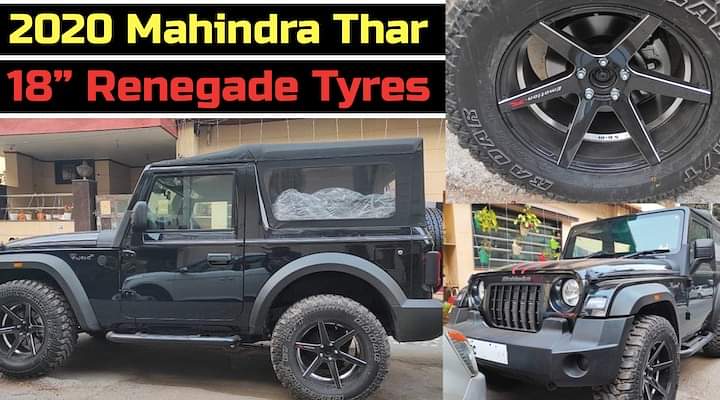 Modified 2020 Mahindra Thar AX With 18 Inch Renegade Tyres