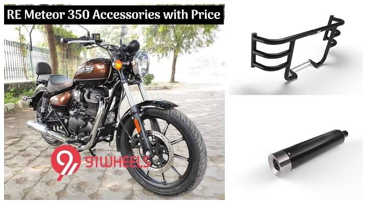 2020 Royal Enfield Meteor 350 BS6 Accessories with Their Prices - All Details