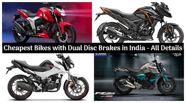 Top 6 Cheapest BS6 Bikes With Dual Disc Brakes In India - All Details
