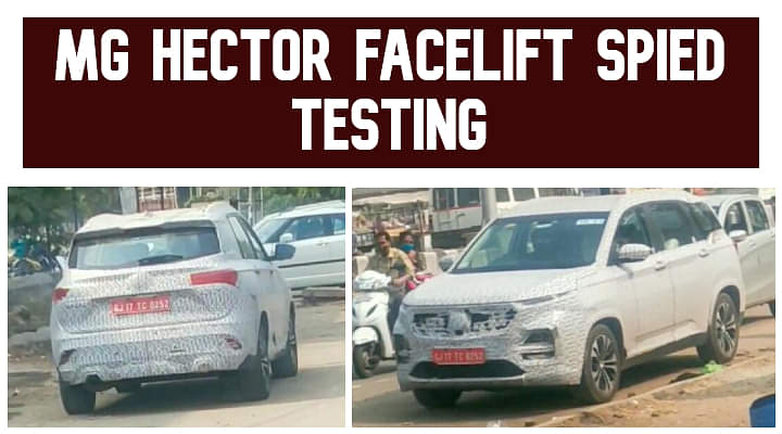 MG Hector Facelift Spied Testing - Gets New Front Fascia