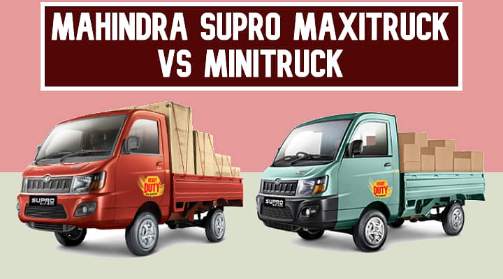 Mahindra Supro Minitruck 26hp vs Maxitruck 45hp - Spec Comparison