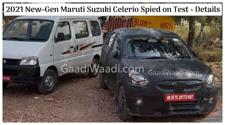 New-Generation 2021 Maruti Suzuki Celerio Spied on Test Once Again - Clear Images