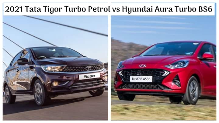 Upcoming 2021 Tata Tigor Turbo Petrol vs Hyundai Aura Turbo BS6 - Spec Comparison