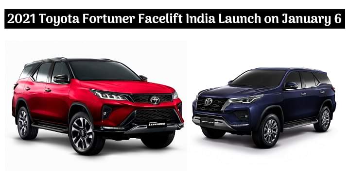 2021 Toyota Fortuner Facelift and Fortuner Legender India Launch on January 6 - Details