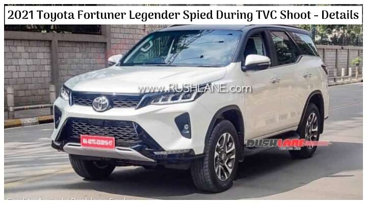 New 2021 Toyota Fortuner Legender Spied in India During TVC Shoot; Launch Soon - All Details