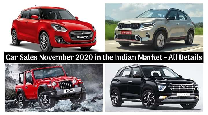 Car Sales November 2020 in the Indian Market - Sales Figures Of Maruti, Hyundai, Tata, Kia, Mahindra, etc.