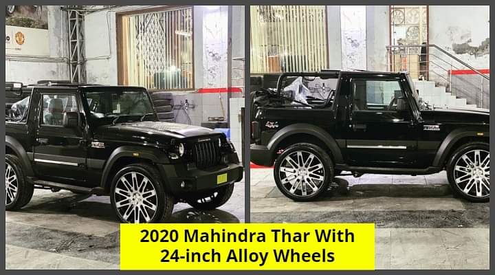 Check Out This Convertible Mahindra Thar With 24-Inch Alloy Wheels