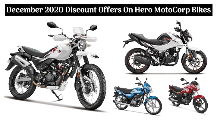 December 2020 Discount Offers on Hero MotoCorp Motorcycles and Scooters; Upto 4,000 Rupees Off - All Details