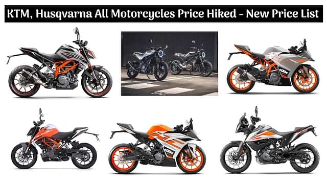 All KTM and Husqvarna Motorcycles Price Hiked Again - Check Out The New vs Old Price List Comparison