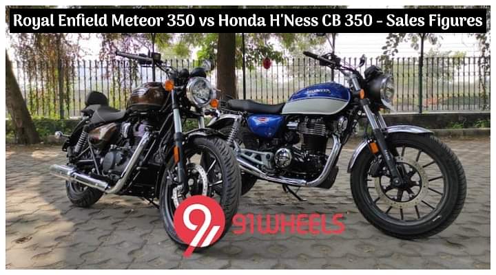 2020 Honda H'Ness CB 350 vs Royal Enfield Meteor 350 BS6 - Sales Figures Compared!