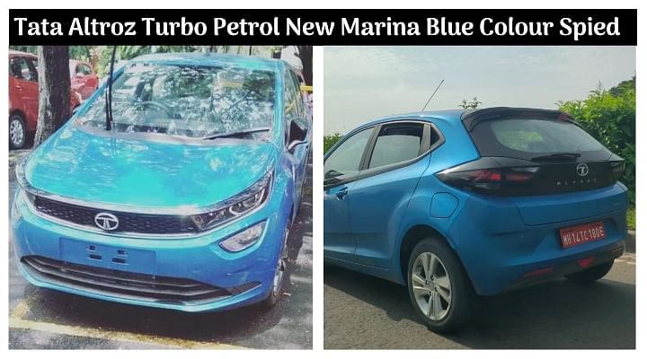 Tata Altroz Turbo Petrol S New Blue Colour Spied In Flesh Launch Soon