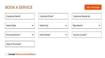 Firefox Bikes Online Service Booking