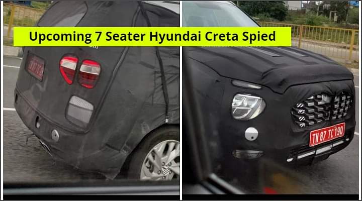 Upcoming Hyundai Creta 7 Seater Spied With New Taillights - Images