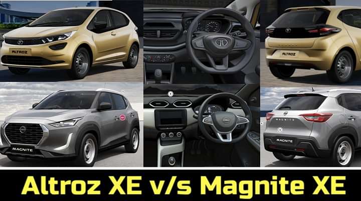 Base Nissan Magnite XE vs Tata Altroz XE - Detailed Feature Comparison