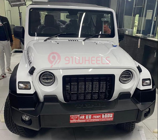 Modified White New Mahindra Thar