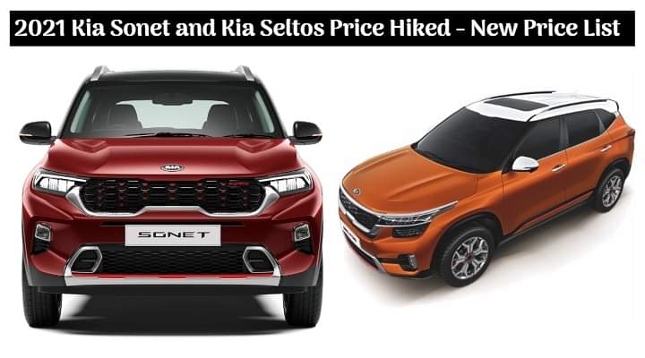 Kia Sonet and Seltos Price Hiked By Upto Rs 20,000 - Check Out The New vs Old Variant-Wise Price List