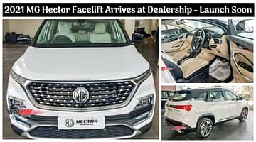 2021 MG Hector Facelift BS6 Spied at Dealership; Launch Soon - All Details