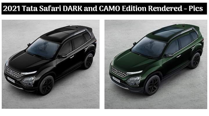 New 2021 Tata Safari DARK and CAMO Edition Rendered; Looks Wow - See The Images