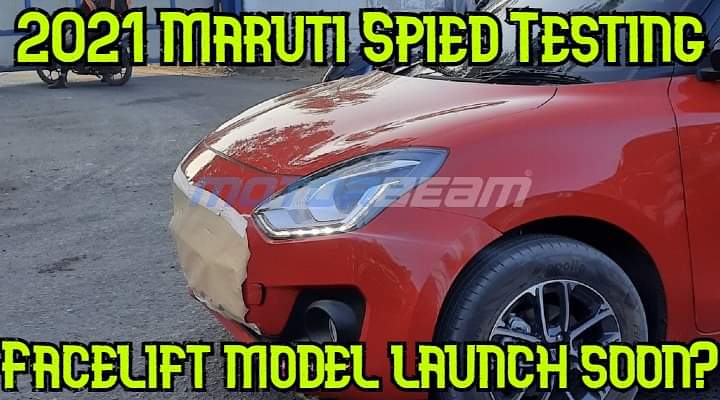 New Maruti Swift Spied Again - Testing With Current Swift